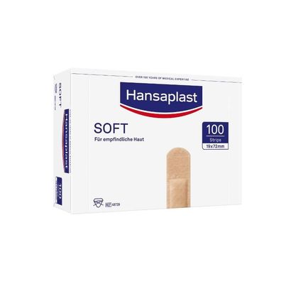 Hansaplast SOFT Strips 7,2 x 1,9 cm 100 Stück