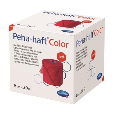 Peha-haft® Color Fixierbinde rot 8 cm x 20 m