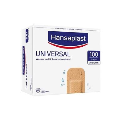 Hansaplast Universal Strips 3 x 7,2 cm 100 Stück