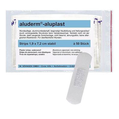 aluderm-aluplast Strips stabil 1,9 x 7,2 cm 50 Stück