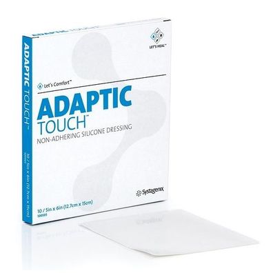 Adaptic Touch Silikonwundauflage 7,6x5cm 10 Stück