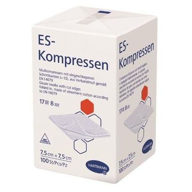 ES-Kompressen unsteril 7,5 x 7,5 cm 8-fach 100 Stück