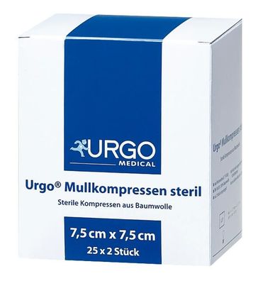 Urgo Mullkompressen steril 7,5 x 7,5 cm 50 Stück