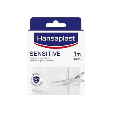 Hansaplast Sensitive 1 m x 8 cm 10 Streifen
