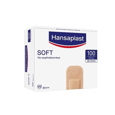 Hansaplast SOFT Strips 7,2 x 3,0 cm 100 Stück