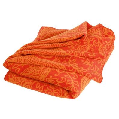 Paisley Decke orange