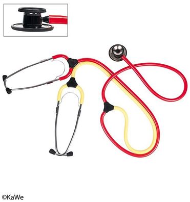 Schwestern-Lehr-Stethoskop Duo rot-gelb