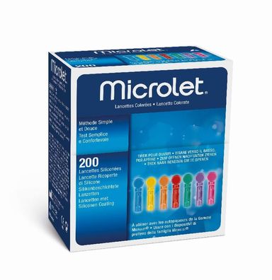 Microlet Lanzetten farbig 200 Stück