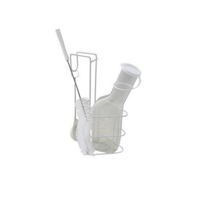Urinflaschen-Set Standard Flasche klar, Halter, Bürste