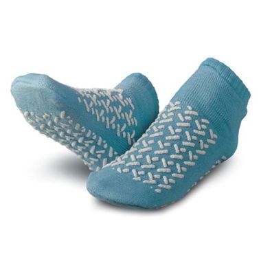 Anti-Rutsch-Socken beidseitige Gummierung Gr. L blau 1 Paar