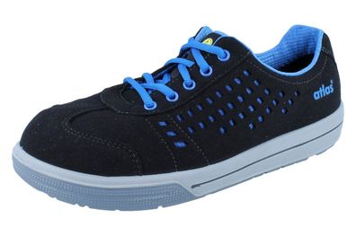 ATLAS A420 S1 ESD Damen Herren Sicherheitsschuh Sneaker schwarz blau