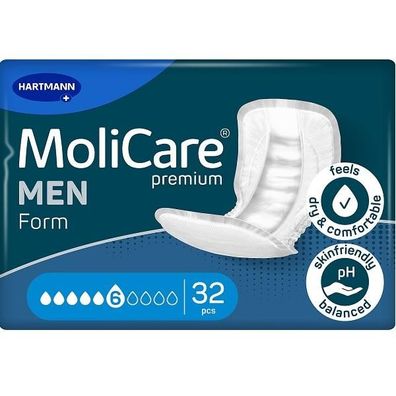 MoliCare® premium Form MEN 6 Tropfen 32 Inkontinenzeinlagen