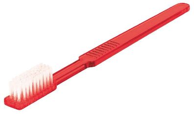 Einmal-Zahnbürsten rot mit Zahnpasta 100 Stück