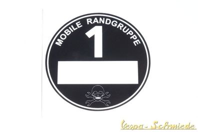 Aufkleber "Mobile Randgruppe" - Schwarz Feinstaub Plakette Diesel Auto Oldtimer