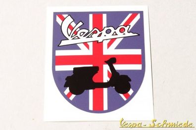 Dekor Aufkleber "Vespa - Union Jack" - Mod UK GB England V50 PK Wappen Sticker