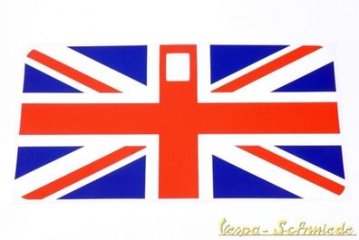 VESPA Aufkleber Gepäckfach "Union Jack" - PX Lusso - Handschuhfach UK England GB