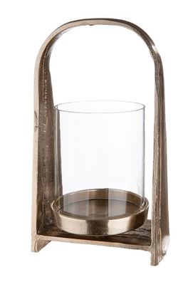 Windlicht "Nostro" mit Glas, Aluminium, goldfarben, von Gilde, D20xH32cm