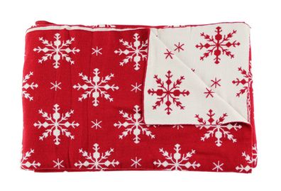 Wohndecke "Navidad", Schneeflocken, 150x200cm, von Kaheku (verschiedene Farben)