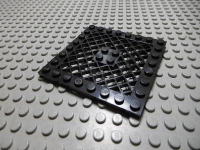 Lego 1 Gitter Platte 8x8 Schwarz ohne Loch Nummer 4151