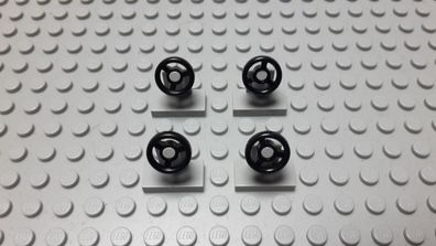 Lego 4 Lenkräder Neuhellgrau Nummer 3829c01