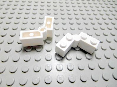 Lego 2 Scharniere hoch 1x4 Weiß Nummer 3830c01