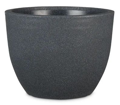 Livinja Pflanzkübel Kunststoff LUGANO schwarz-granit d= 30 cm 9,5 Liter