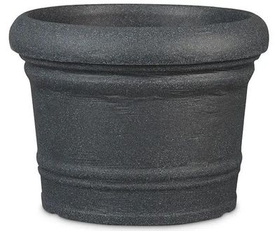 Livinja Pflanzkübel Kunststoff Montreux schwarz-granit d= 50 cm V= 42 Liter
