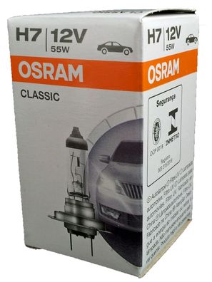 H7 OSRAM Classic PX26d 12V 55W kostengünstig, hohe Lebensdauer 1st. 64210CLC