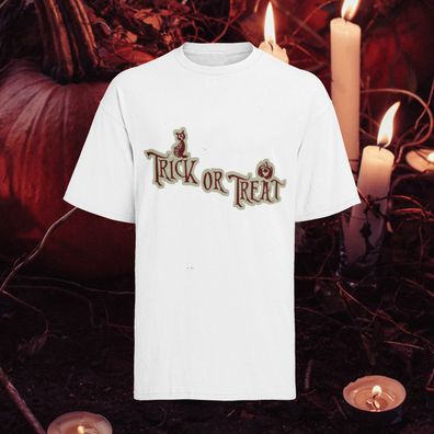 Herren T-Shirt Bio Baumwolle Hallowen trick or treat Süßes oder Saures