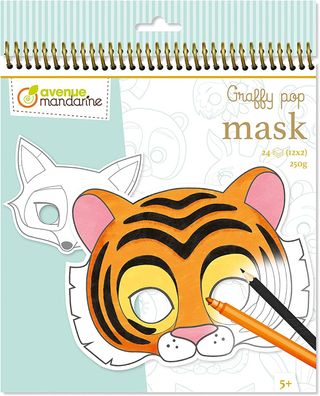 Avenue Mandarine GY023O - Malbuch Graffy pop mit vorgestanzten Masken zum Ausmalen...