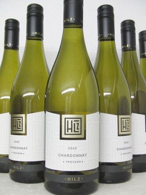 6 FL 2022 Chardonnay Weingut Klaus Hilz Pfalz Weißwein trocken