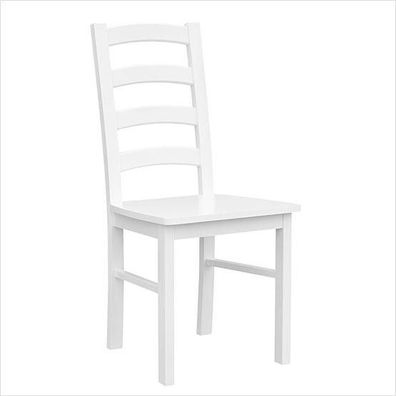 Landhaus Esszimmer Stuhl Weiß Stühle Lehnstuhl Holzstuhl Holzstühle Möbel Weiß
