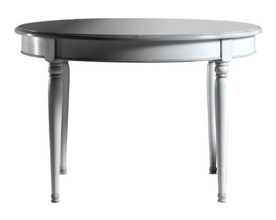 Runder Esstisch Esszimmer Tische Möbel Einrichtung Holztisch Weiß Italien