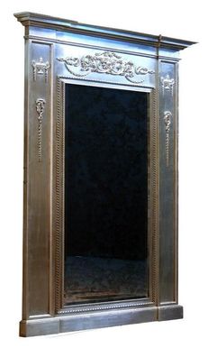 Spiegel Silber Barock xxl Big Wandspiegel Holz 132x14x220cm Rahmen