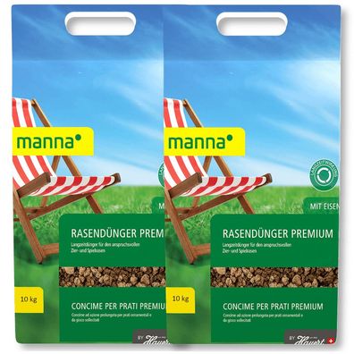 Manna Premium Rasendünger 2x10 kg Langzeitdünger Startdünger Sommerdünger Herbst