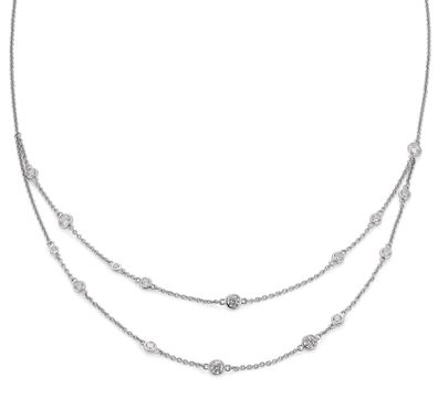 trendor Schmuck Damen-Halskette 925 Silber mit Zirkonia 15132