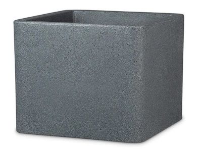 Livinja Pflanzkübel eckig Kunststoff COMO Cube schwarz-granit 29 x 29 x H= 23 cm