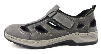 Rieker Herrenschuhe Slipper Sandalette Grau Freizeit