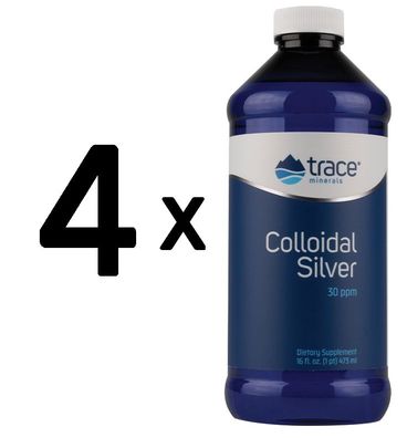 4 x Colloidal Silver, 30ppm - 473 ml.