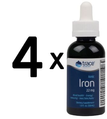 4 x Ionic Iron, 22mg - 56 ml.