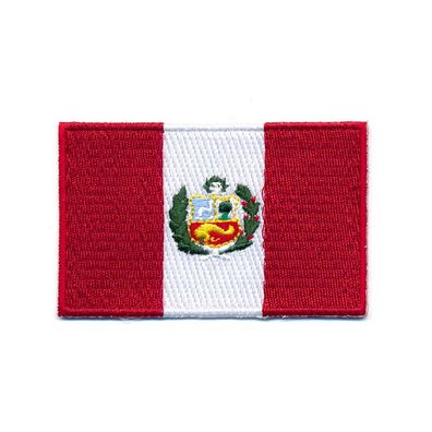 80 x 50 mm Peru Südamerika Lima Flagge Flag Patch Edel Aufnäher Aufbügler 0957 X