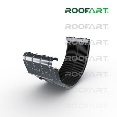 Roofart Dachrinnenverbinder Rinnenverbinder anthrazit RAL 7016 Größe 7 tlg / 280