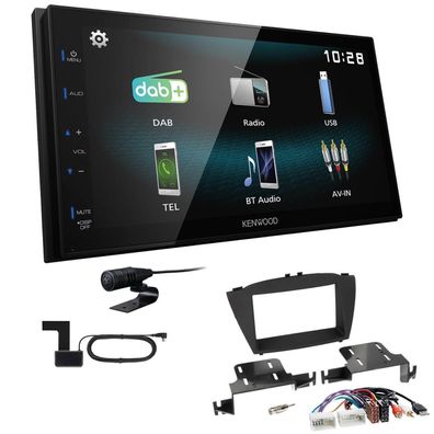 Kenwood 2-DIN Digital Autoradio DAB+ Bluetooth für Hyundai IX35 ab 2013 schwarz