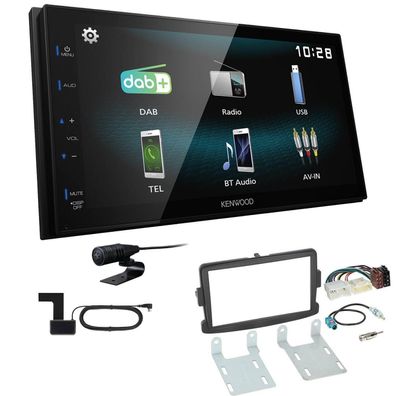 Kenwood 2-DIN Digital Autoradio DAB+ Bluetooth für Dacia Logan ab 2013 schwarz