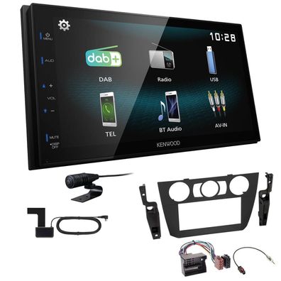 Kenwood Digital Autoradio DAB+ Bluetooth für BMW 3er manuelle Klima ohne Canbus