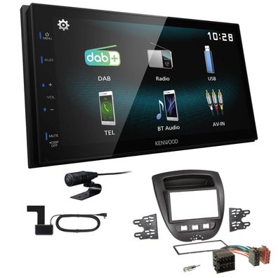 Kenwood Digital Autoradio DAB+ Bluetooth für Toyota Aygo 2005-2014 in schwarz