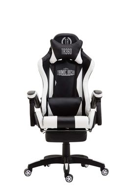 Bürostuhl schwarz/ weiß 120 kg belastbar Gaming Stuhl Zockersessel Gaming Chair