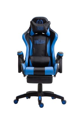 Bürostuhl schwarz / blau 120 kg belastbar Gaming Stuhl Zockersessel Gaming Chair