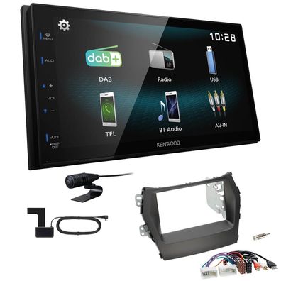 Kenwood 2-DIN Digital Autoradio DAB+ Bluetooth für Hyundai Santa Fe III ab 2012