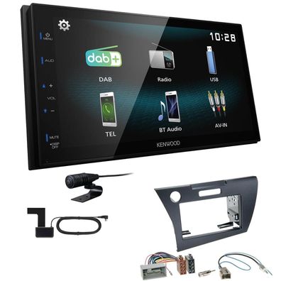 Kenwood 2-DIN Digital Autoradio DAB+ Bluetooth für Honda CR-Z ab 2010 schwarz